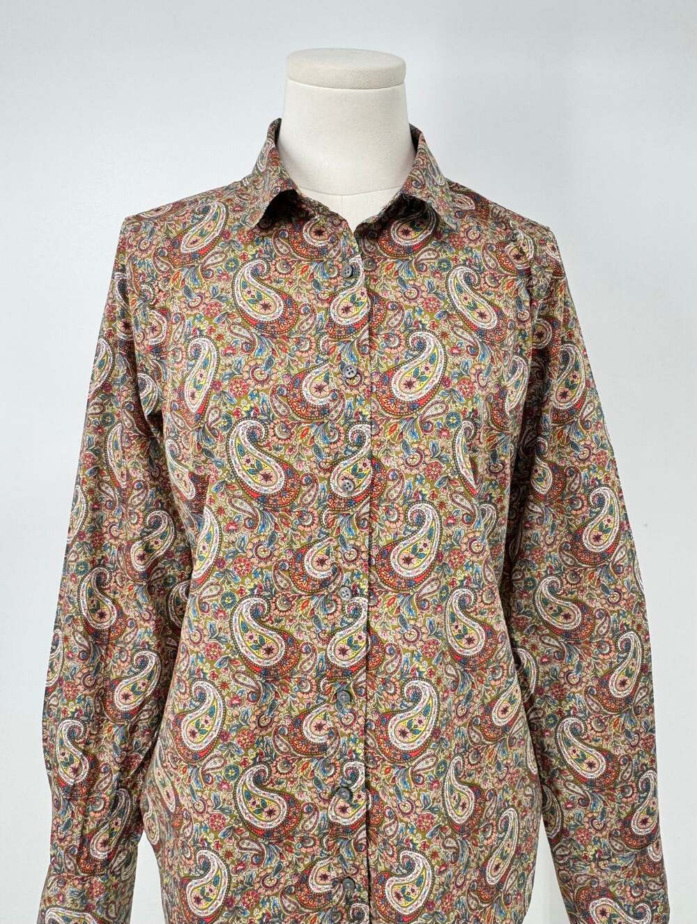 J Crew Liberty Arts Paisley Shirt Button up Cotton Floral Long Sleeve Blouse 6